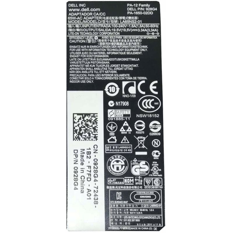 Zasilacz DELL 19.5V 3.34A 7.4x5.0 65W