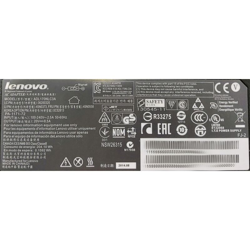 Zasilacz LENOVO 20V 8.5A SLIM TIP 170W