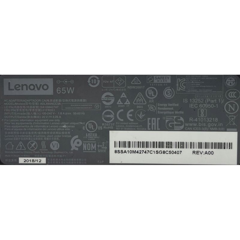Zasilacz LENOVO 20V 3.25A 4.0x1.7 65W