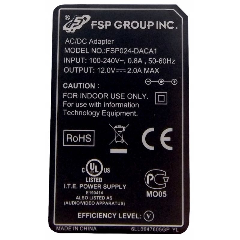ZASILACZ FSP 12V 2A 24W 2.5mm x 5.5mm