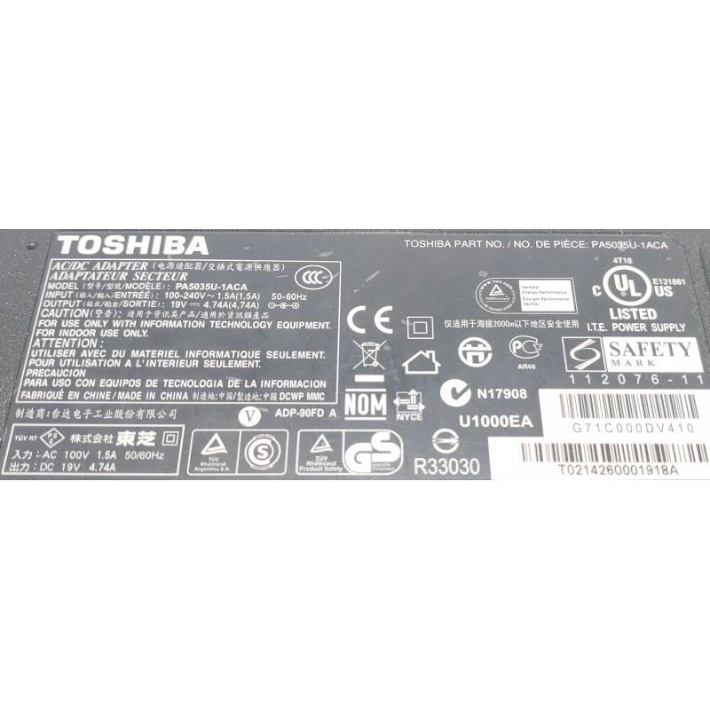 Zasilacz TOSHIBA 19V 4.74A 5.5x2.5 90W