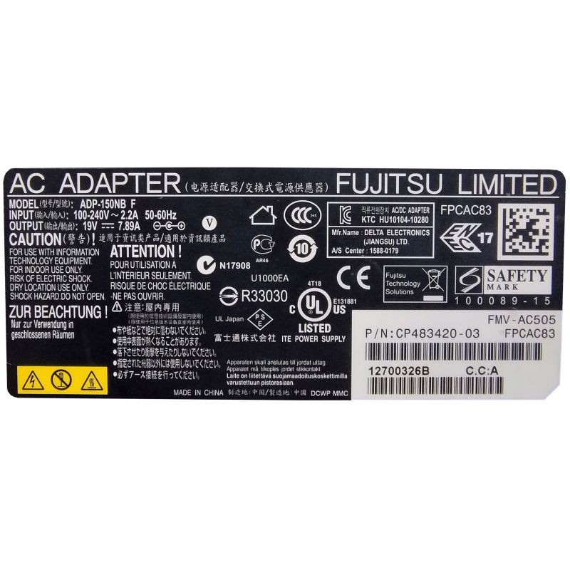 ORYGINALNY ZASILACZ FUJITSU 150W 19V 7.89A CELSIUS
