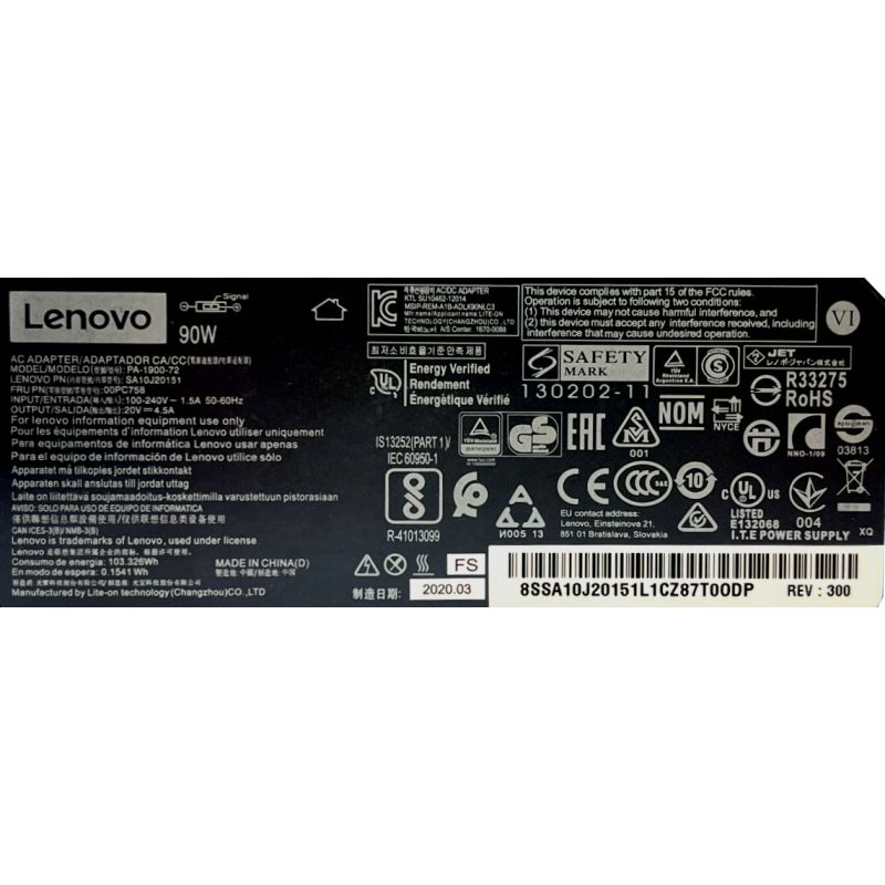 NOWY Zasilacz LENOVO 4.5A SLIM TIP 90W