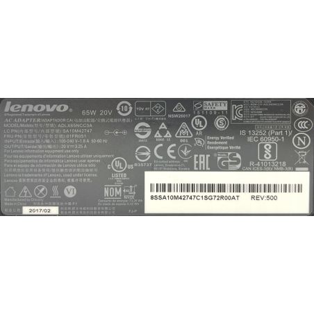 ZASILACZ LENOVO 65W 20V 3.25A ADLX65CCGE2A 4.0/1.7