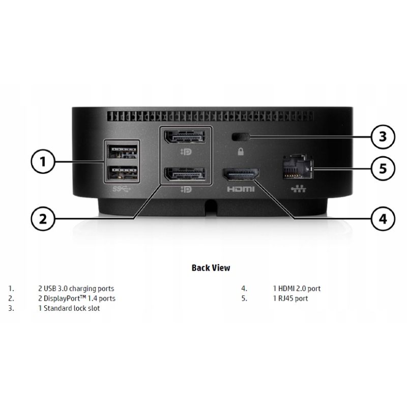 Stacja dokująca HP 72C71AA Dock USB-C 5TW10AA G5