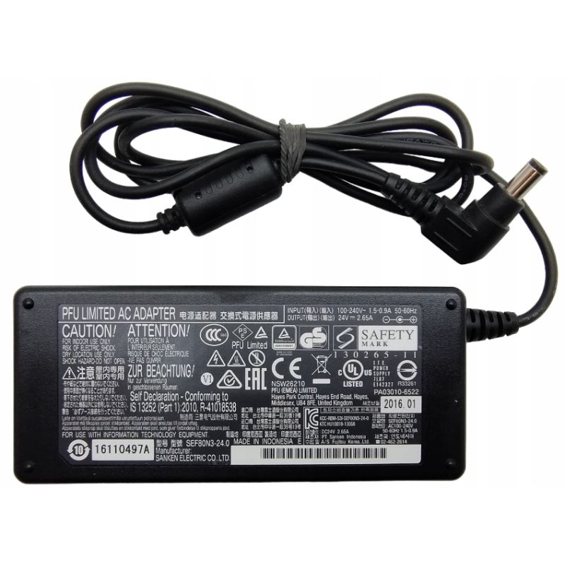 ZASILACZ do Fujitsu 24V 2.65A SED80N2-24.0 64W 5.5x2.1mm