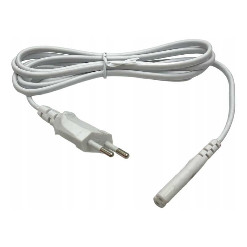 KABEL PRZEWÓD ZASILAJĄCY ÓSEMKA 2PIN C7 DO TV RTV AGD 1,5m BIAŁY