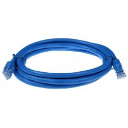 KABEL SIECIOWY ETHERNET LAN RJ45 CAT.5e 1m niebieski