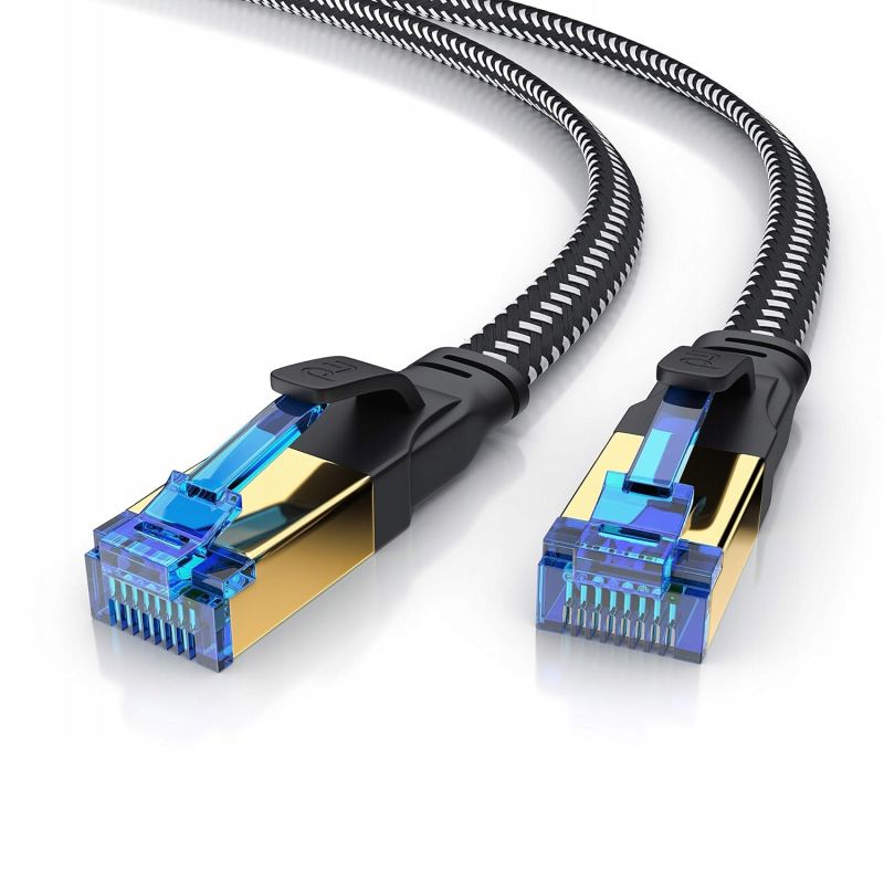 KABEL SIECIOWY LAN PRIMEWIRE ETHERNET RJ45 CAT8 40Gbps PŁASKI 2M OPLOT
