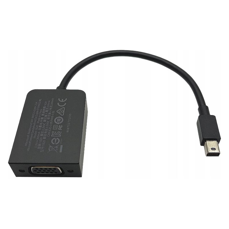 ADAPTER PRZEJŚCIÓWKA KABEL MICROSOFT Mini DisplayPort do VGA do SURFACE