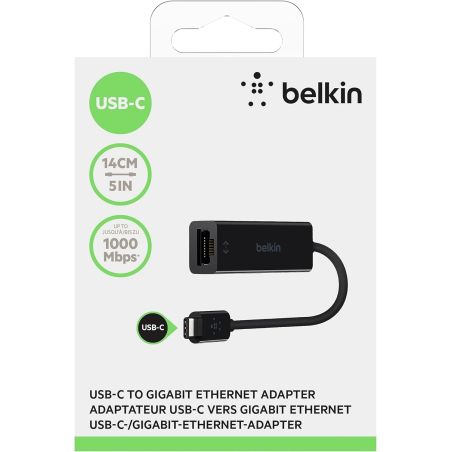 KARTA SIECIOWA USB-C BELKIN RJ45 LAN ETHERNET 1000Mbps GIGABIT