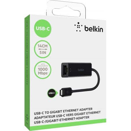 KARTA SIECIOWA USB-C BELKIN RJ45 LAN ETHERNET 1000Mbps GIGABIT