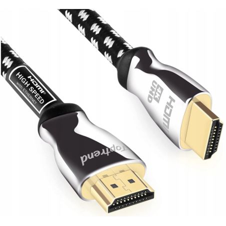 Nowy KABEL PRZEWÓD HDMI-HDMI 0.9m UHD 4K w oplocie