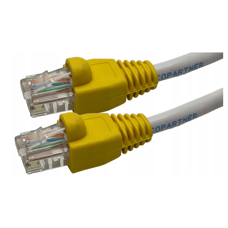 KABEL PRZEWÓD SIECIOWY LAN Patchcord RJ-45 UTP CAT 5e 10m BIAŁY