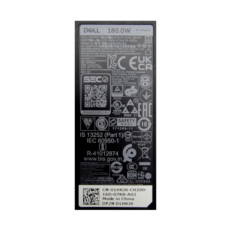 ZASILACZ DELL SLIM 180W 19.5V 9.23A 7.4mm LATITUDE