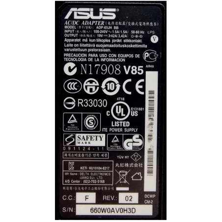 ZASILACZ ASUS 19V 3.42A 5.5mm x 2.5mm 65W