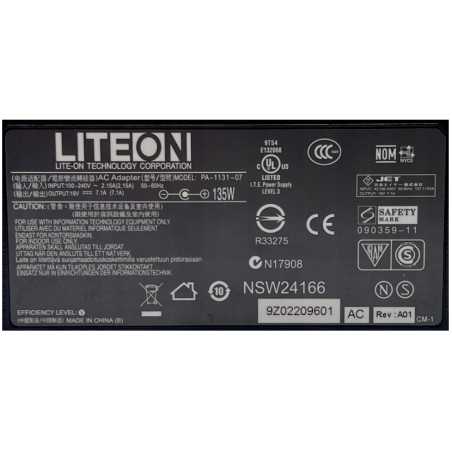 ZASILACZ LITEON 135W 19V 7.1A 5.5x1.7