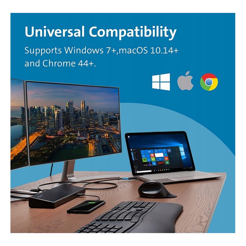 Stacja dokująca KENSINGTON USB-C 85W PD DP HDMI 4K [używana] [set]