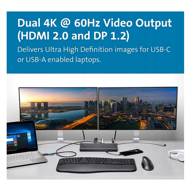 Stacja dokująca KENSINGTON USB-C 85W PD DP HDMI 4K [używana] [set]