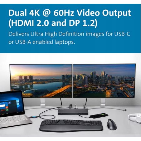 Stacja dokująca KENSINGTON USB-C 85W PD DP HDMI 4K [używana] [set]