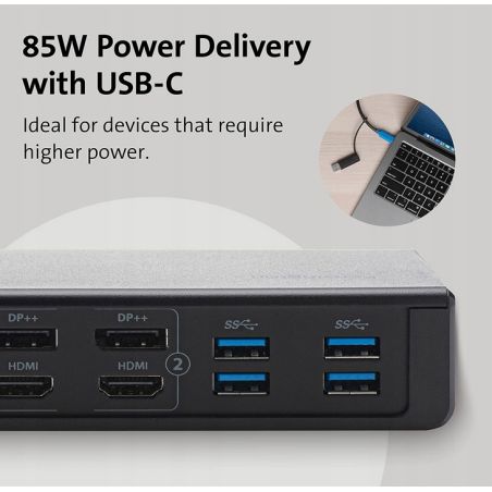 Stacja dokująca KENSINGTON USB-C 85W PD DP HDMI 4K [używana] [set]