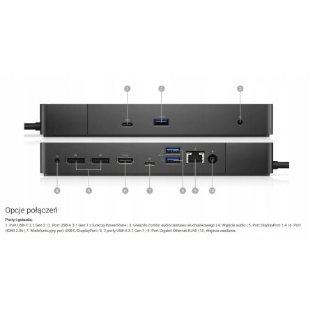 STACJA DOKUJĄCA DELL WD19DC K20A 210-ARJE HDMI DISPLAYPORT ETHERNET