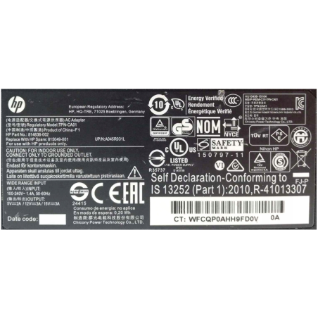 ORYGINALNY ZASILACZ ŁADOWARKA HP 45W 15V 3A USB-C