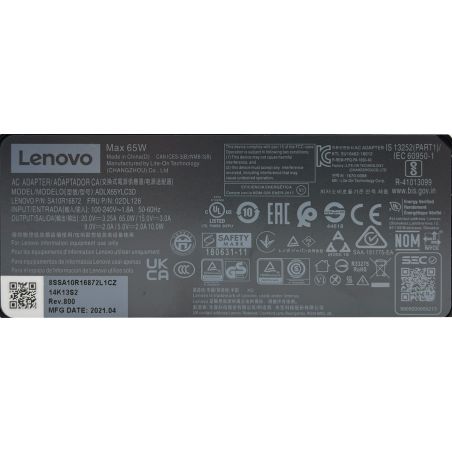 copy of ORYGINALNY ZASILACZ LENOVO 65W 20V 3.25 USB-C